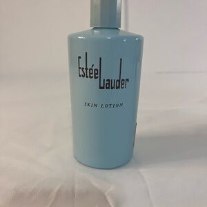 Vintage Estée Lauder Empty Bottle Glass Light Blue Skin Lotion Container Medium